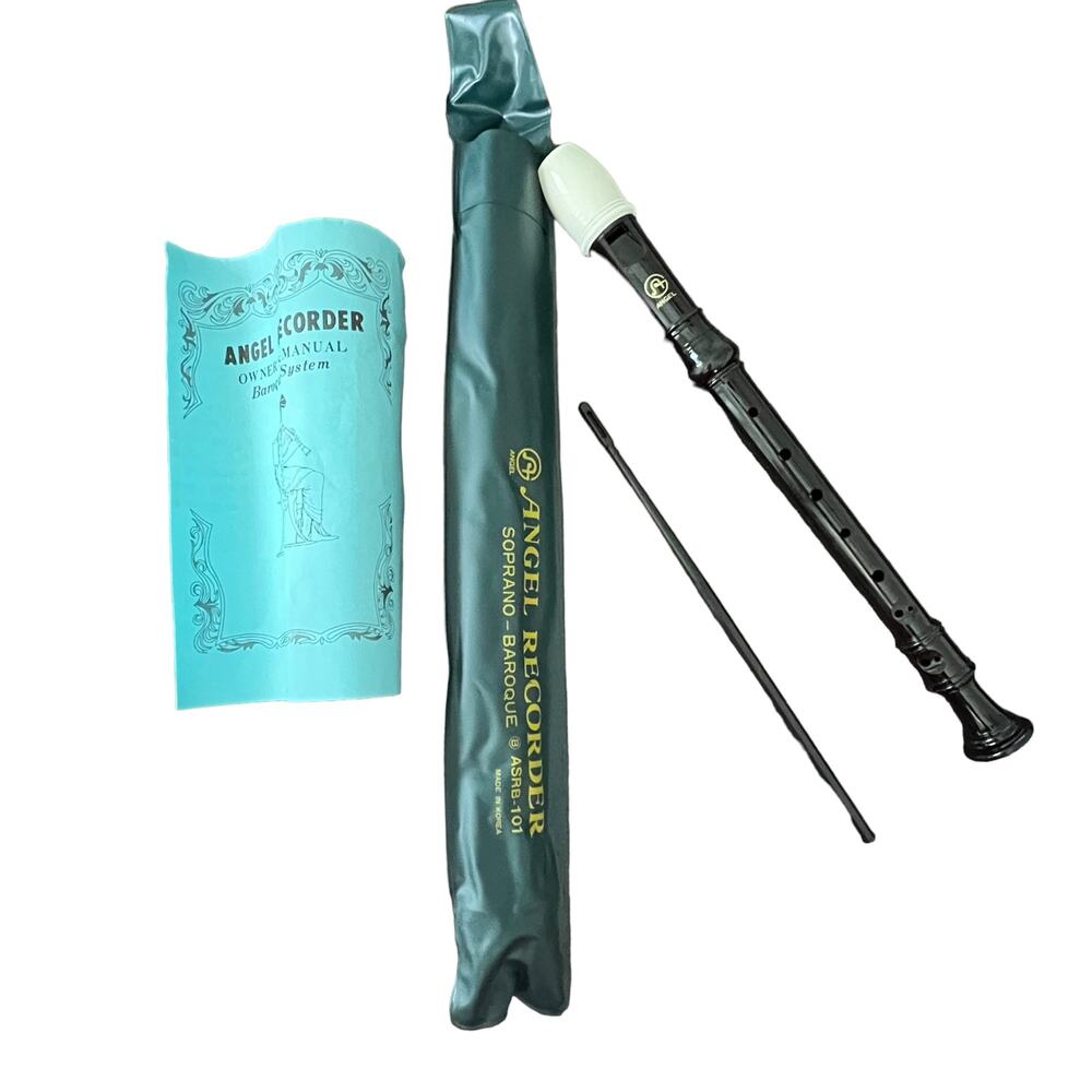 Angel Soprano - Baroque Recorder, ASRB-101, Cleaning Stick, Instructions, & Case
